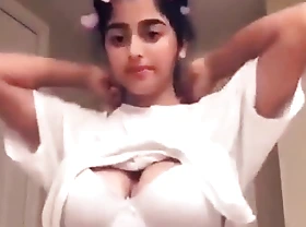 Beautiful girl showing big boobs