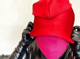 [fx-tube net] Latex hood self bondage play