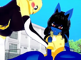 Pokemon Hentai Floccose Yiff 3D - Lucario x Pikachu hard sex - Japanese asian manga anime game porn invigoration