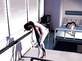 Despondent Nude Nurse Blinking In Hot Stockings (3D HENTAI)