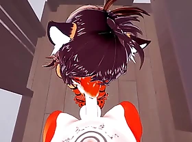 Furry Hentai 3D - POV Amazon blowjob and gets fucked wits scamp - Japanese manga anime yiff cartoon porn