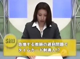 Japanese anchorwoman bukkake