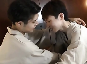 Lubed up japanese twink gets ass banged